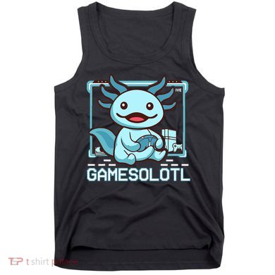 Boy Gamesolotl Axolotl Video Gamer Funny Gaming Tank Top