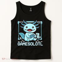 Boy Gamesolotl Axolotl Video Gamer Funny Gaming Tank Top thumb 2