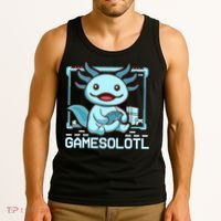 Boy Gamesolotl Axolotl Video Gamer Funny Gaming Tank Top thumb 3