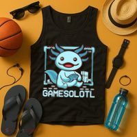 Boy Gamesolotl Axolotl Video Gamer Funny Gaming Tank Top thumb 4