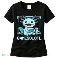 Boy Gamesolotl Axolotl Video Gamer Funny Gaming Women's T-Shirt thumb 0