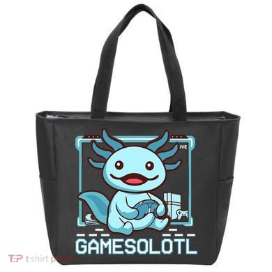 Boy Gamesolotl Axolotl Video Gamer Funny Gaming Tote Bag