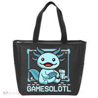 Boy Gamesolotl Axolotl Video Gamer Funny Gaming Tote Bag thumb 0