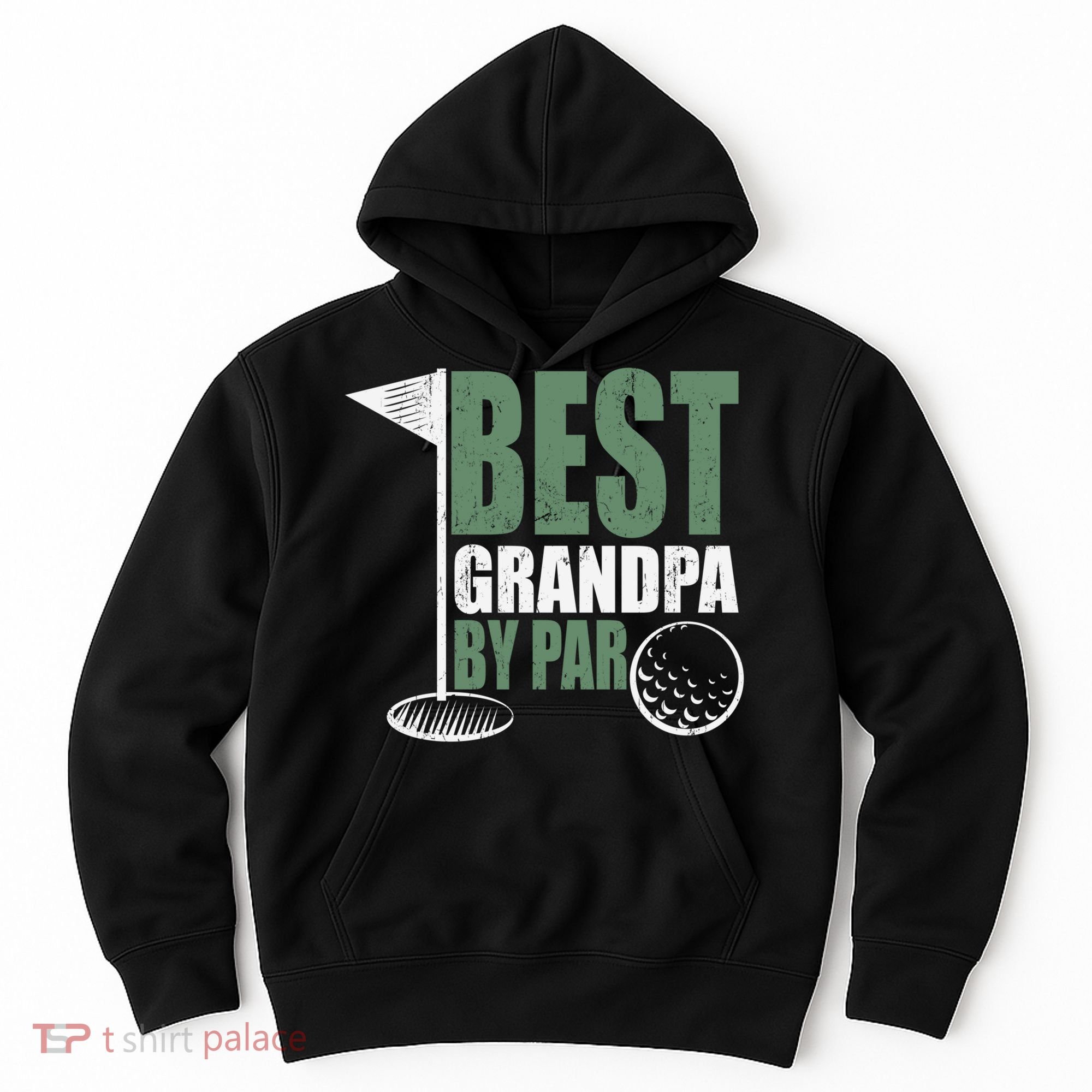 Best Grandpa By Par Father's Day Distressed Hoodie