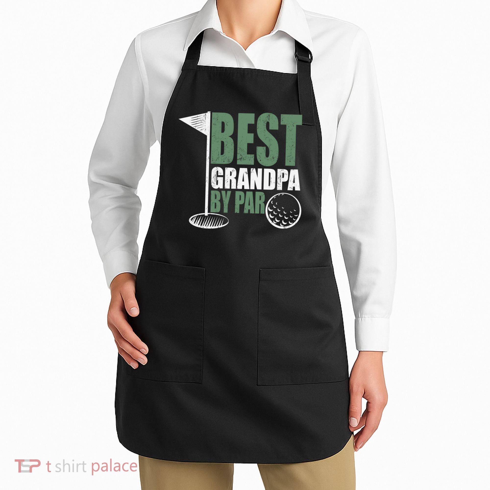 Best Grandpa By Par Father's Day Distressed Apron