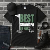 Best Grandpa By Par Father's Day Distressed Tall T-Shirt thumb 3