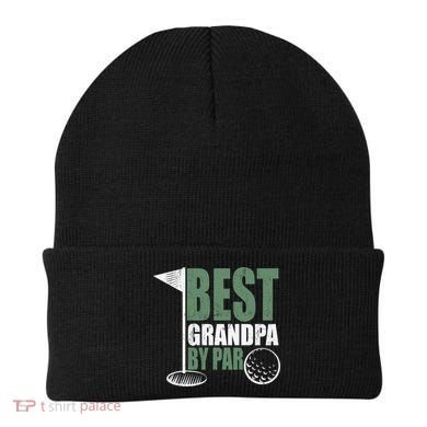 Best Grandpa By Par Father's Day Distressed Beanie