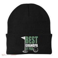 Best Grandpa By Par Father's Day Distressed Beanie thumb 0
