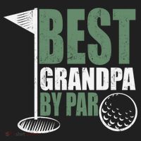 Best Grandpa By Par Father's Day Distressed Urban Oversized Heavyweight T-Shirt thumb 2