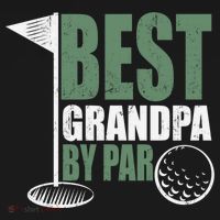 Best Grandpa By Par Father's Day Distressed Tall Long Sleeve Shirt thumb 2