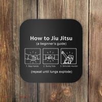 Bjj Gifts Beginner Jiu Jitsu Guide Funny Brazilian Jiu Jitsu Coaster thumb 0