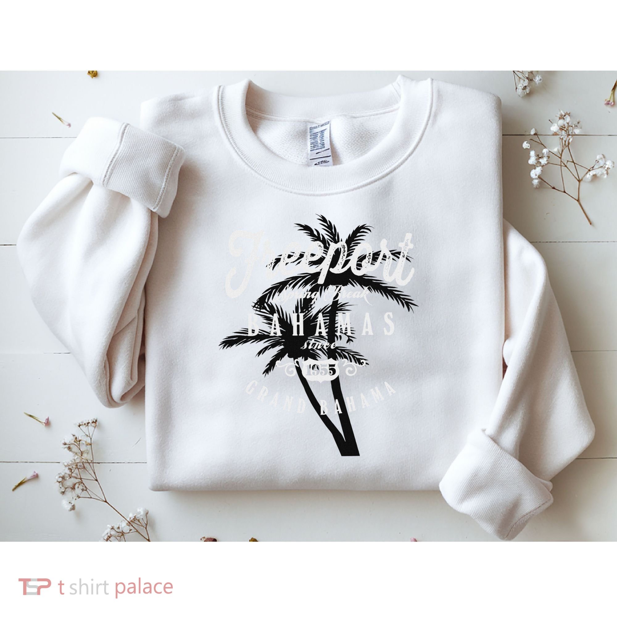 Bahamas Grand Bahama Spring Break Palms Free Port Sweatshirt