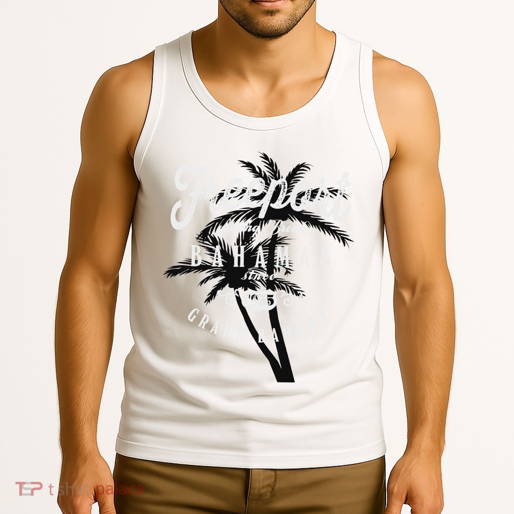 Bahamas Grand Bahama Spring Break Palms Free Port Tank Top