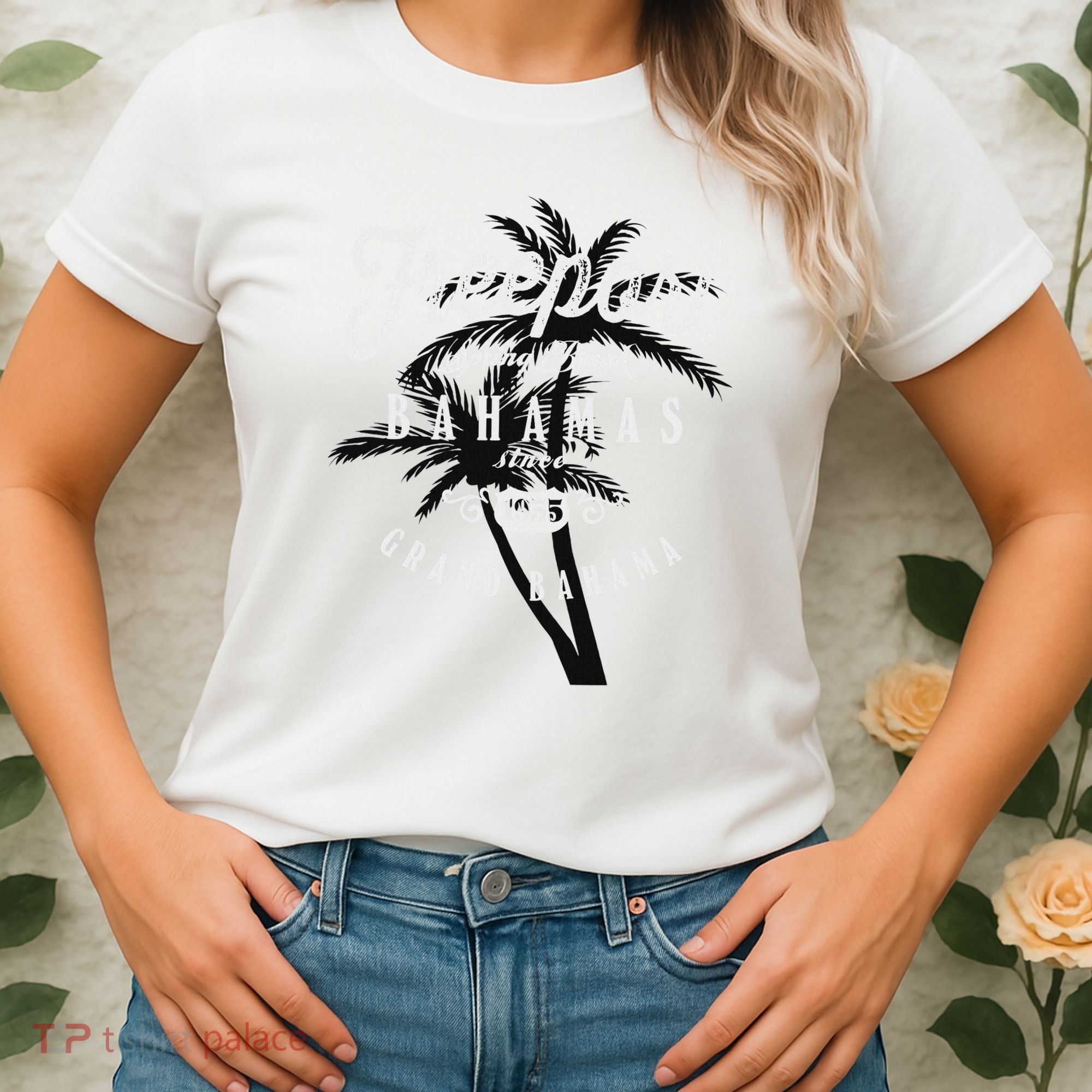 Bahamas Grand Bahama Spring Break Palms Free Port Women's T-Shirt