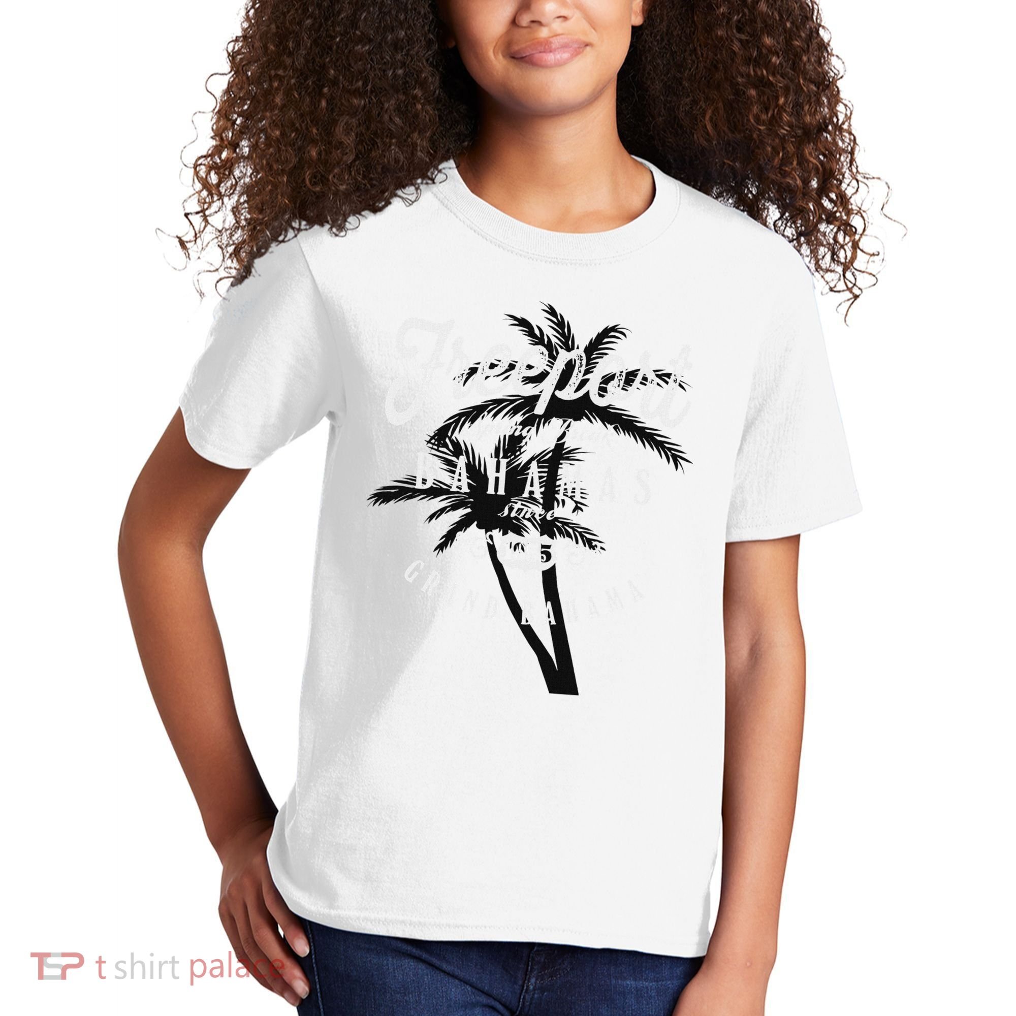 Bahamas Grand Bahama Spring Break Palms Free Port Kids T-Shirt