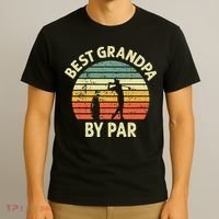 Best Grandpa By Par Golf Golfer Golfing Grandfather T-Shirt thumb 3