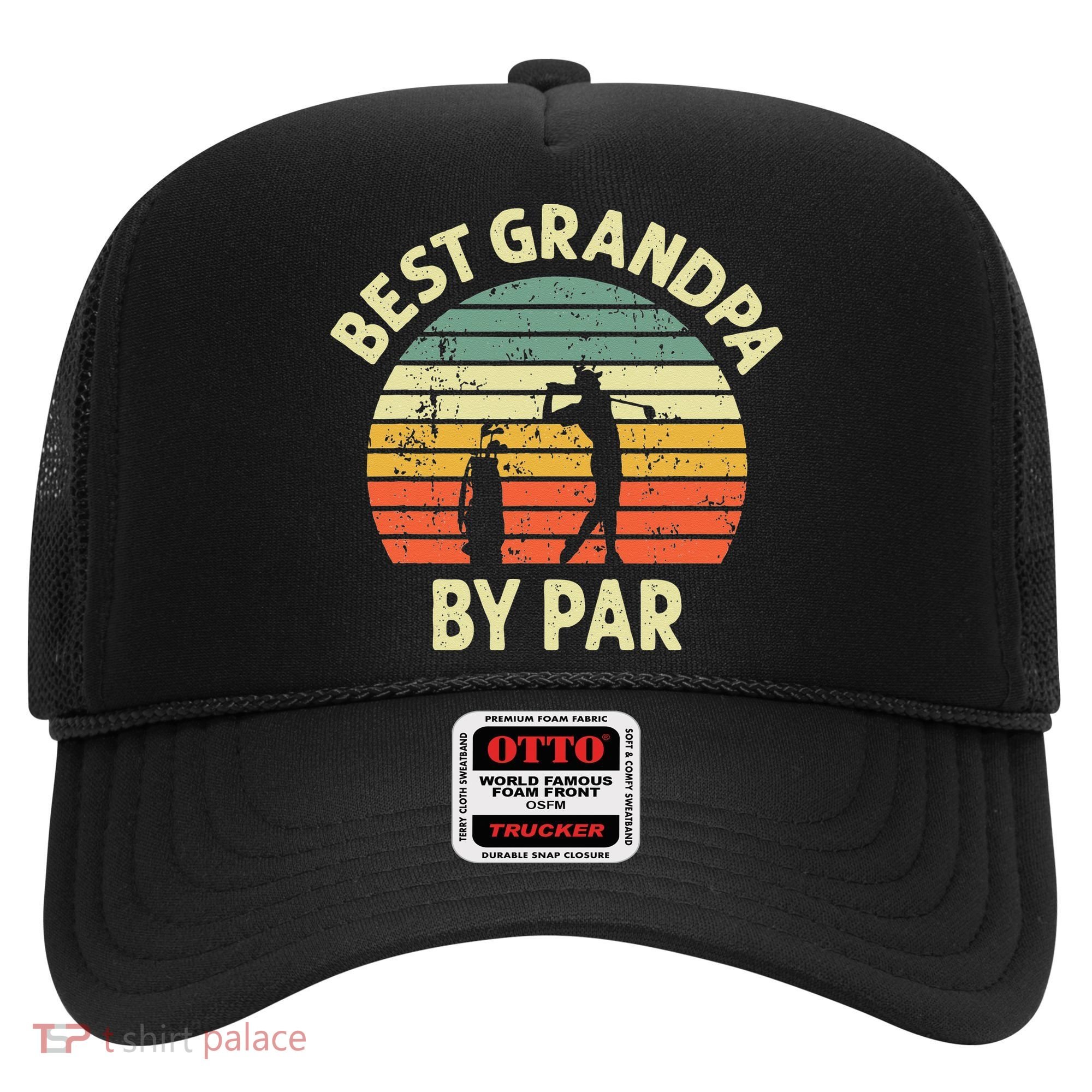 Best Grandpa By Par Golf Golfer Golfing Grandfather Hat