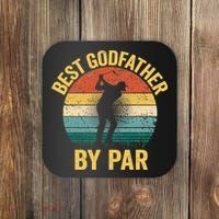 Best Godfather By Par Father's Day Golf Gift Grandpa Coaster thumb 0