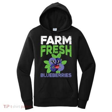 Blueberries Graphics Blueberry Lover Farmer Blueberry Fruit Cool Gift Women's Hoodie
