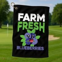 Blueberries Graphics Blueberry Lover Farmer Blueberry Fruit Cool Gift Golf Towel thumb 1