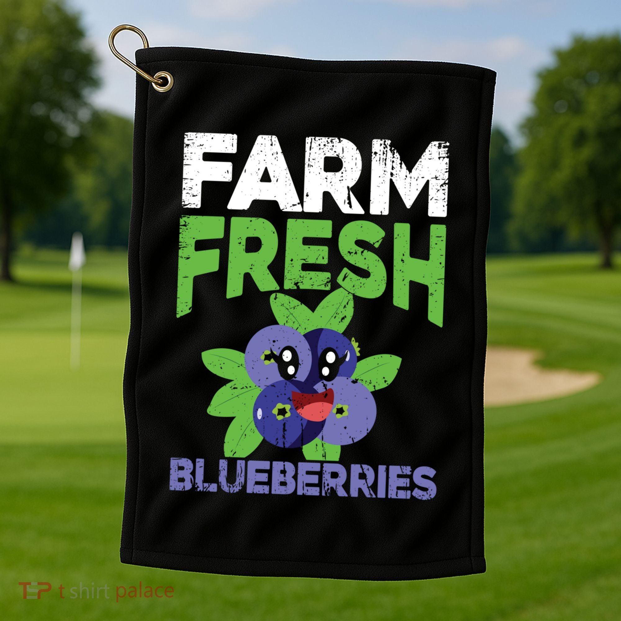 Blueberries Graphics Blueberry Lover Farmer Blueberry Fruit Cool Gift Golf Towel
