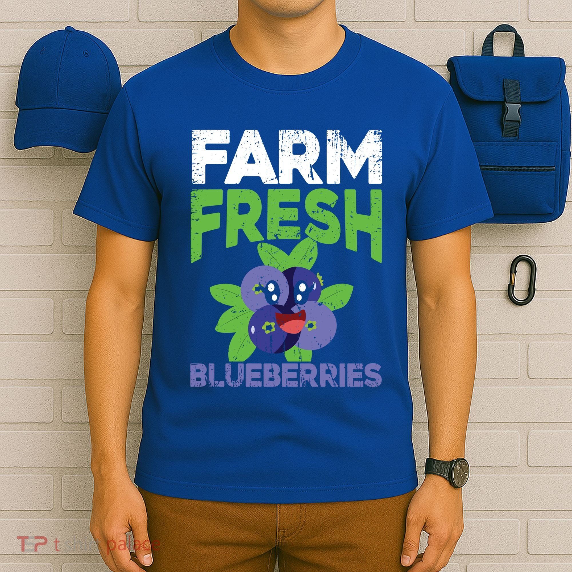 Blueberries Graphics Blueberry Lover Farmer Blueberry Fruit Cool Gift T-Shirt