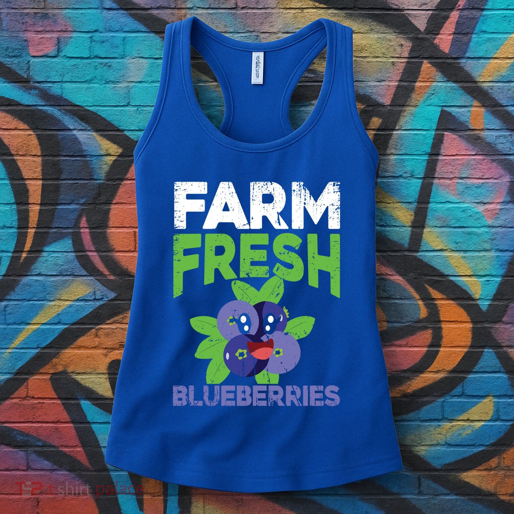 Blueberries Graphics Blueberry Lover Farmer Blueberry Fruit Cool Gift Women's Tank Top