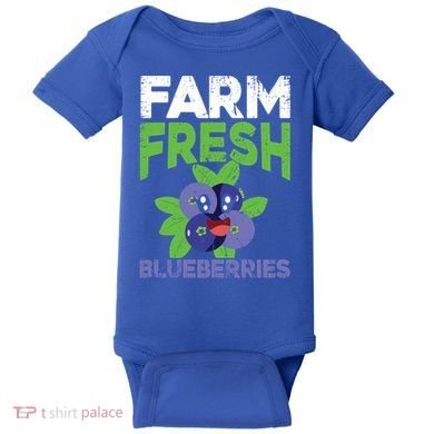 Blueberries Graphics Blueberry Lover Farmer Blueberry Fruit Cool Gift Baby Bodysuit
