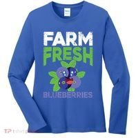 Blueberries Graphics Blueberry Lover Farmer Blueberry Fruit Cool Gift Women's Long Sleeve Shirt thumb 0