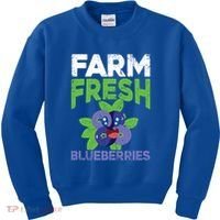Blueberries Graphics Blueberry Lover Farmer Blueberry Fruit Cool Gift Kids Sweatshirt thumb 0
