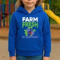 Blueberries Graphics Blueberry Lover Farmer Blueberry Fruit Cool Gift Kids Hoodie thumb 3