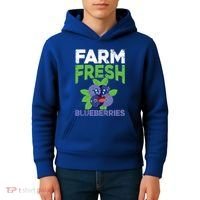 Blueberries Graphics Blueberry Lover Farmer Blueberry Fruit Cool Gift Kids Hoodie thumb 4