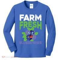 Blueberries Graphics Blueberry Lover Farmer Blueberry Fruit Cool Gift Kids Long Sleeve Shirt thumb 0