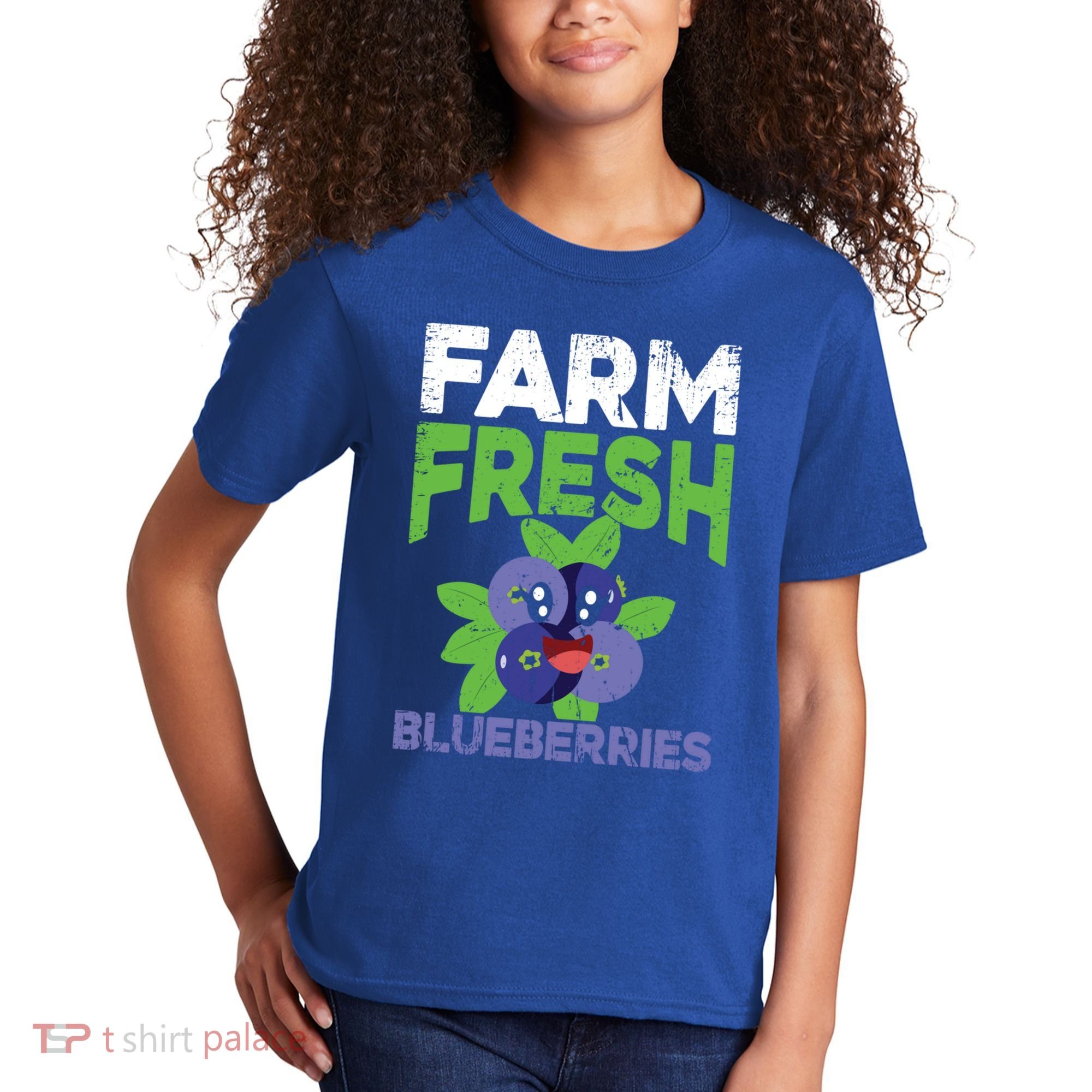Blueberries Graphics Blueberry Lover Farmer Blueberry Fruit Cool Gift Kids T-Shirt