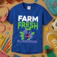 Blueberries Graphics Blueberry Lover Farmer Blueberry Fruit Cool Gift Kids T-Shirt thumb 3