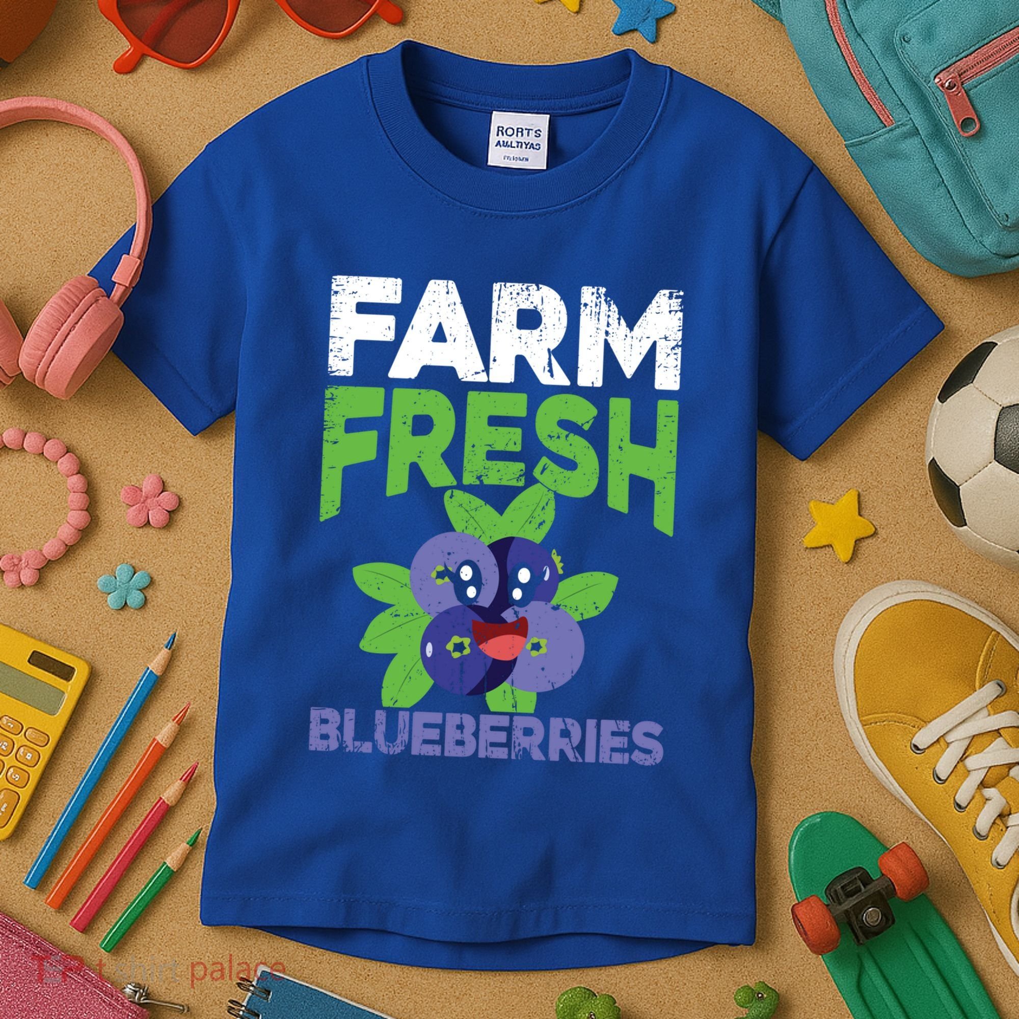 Blueberries Graphics Blueberry Lover Farmer Blueberry Fruit Cool Gift Kids T-Shirt