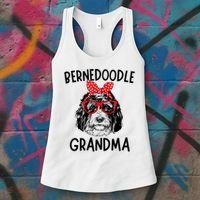 Bernedoodle Grandma Bernedoodle Dog Nana Mother's Day Women's Tank Top thumb 3