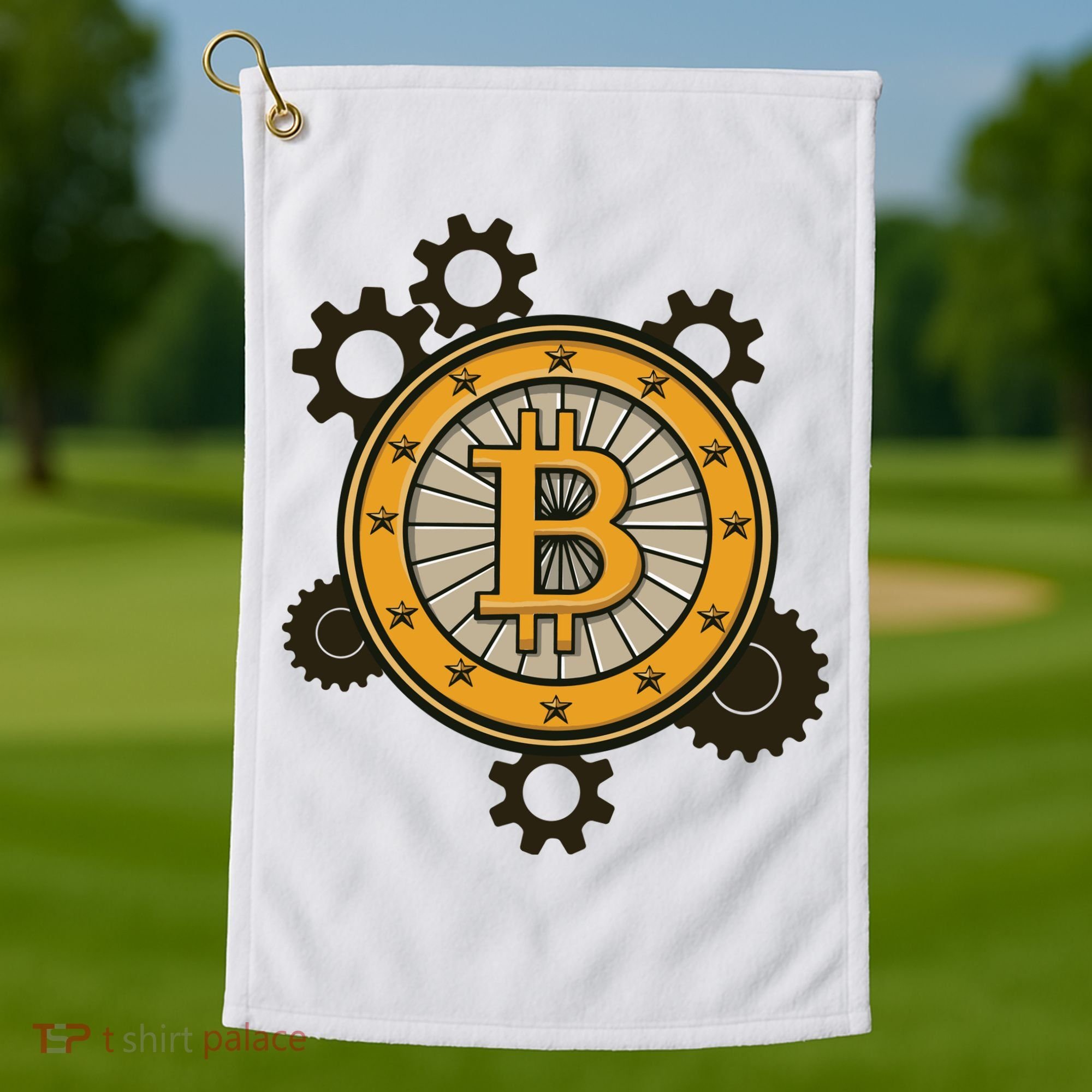Bitcoin Gears Golf Towel