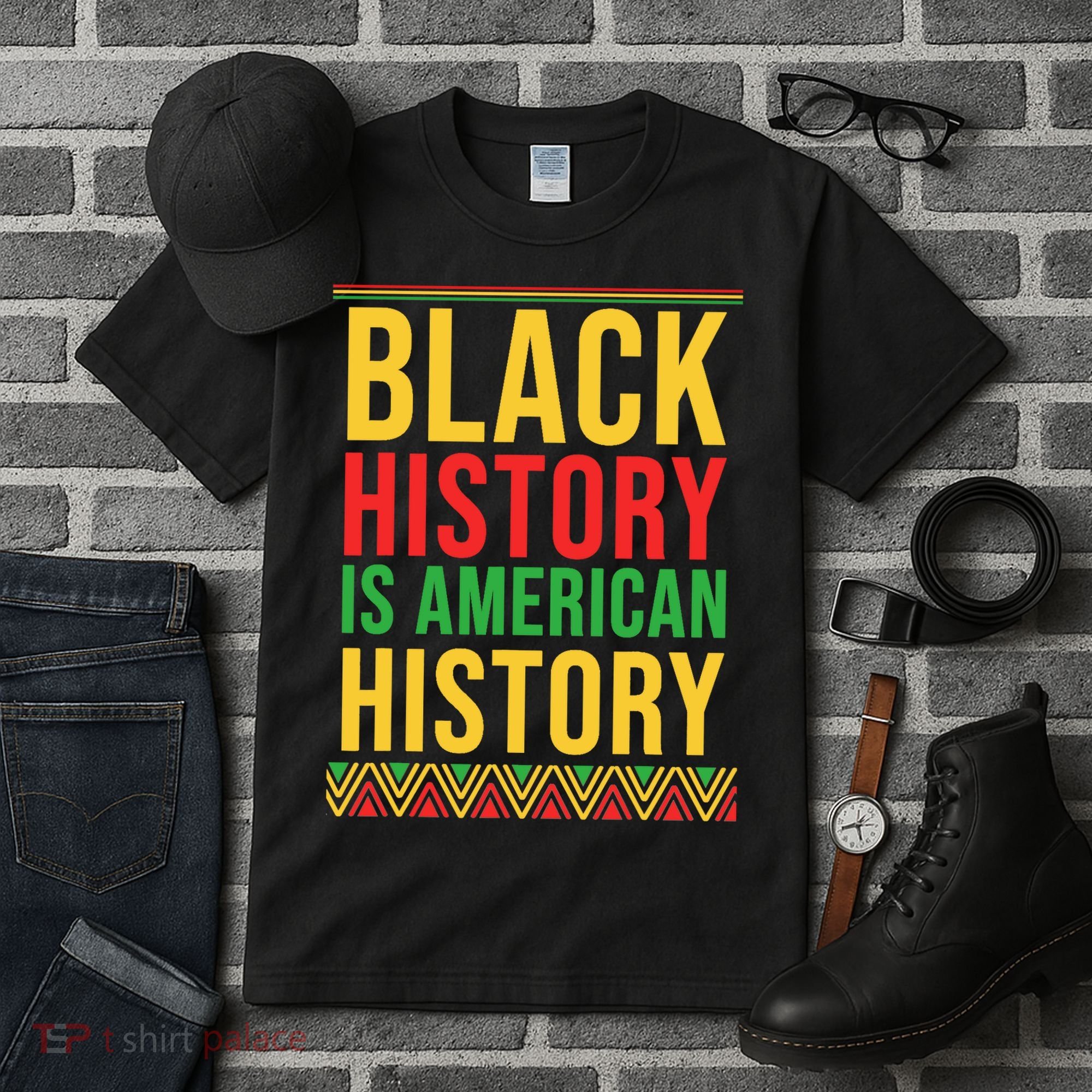 Bhm Gift Black History Is American History African American Tall T-Shirt