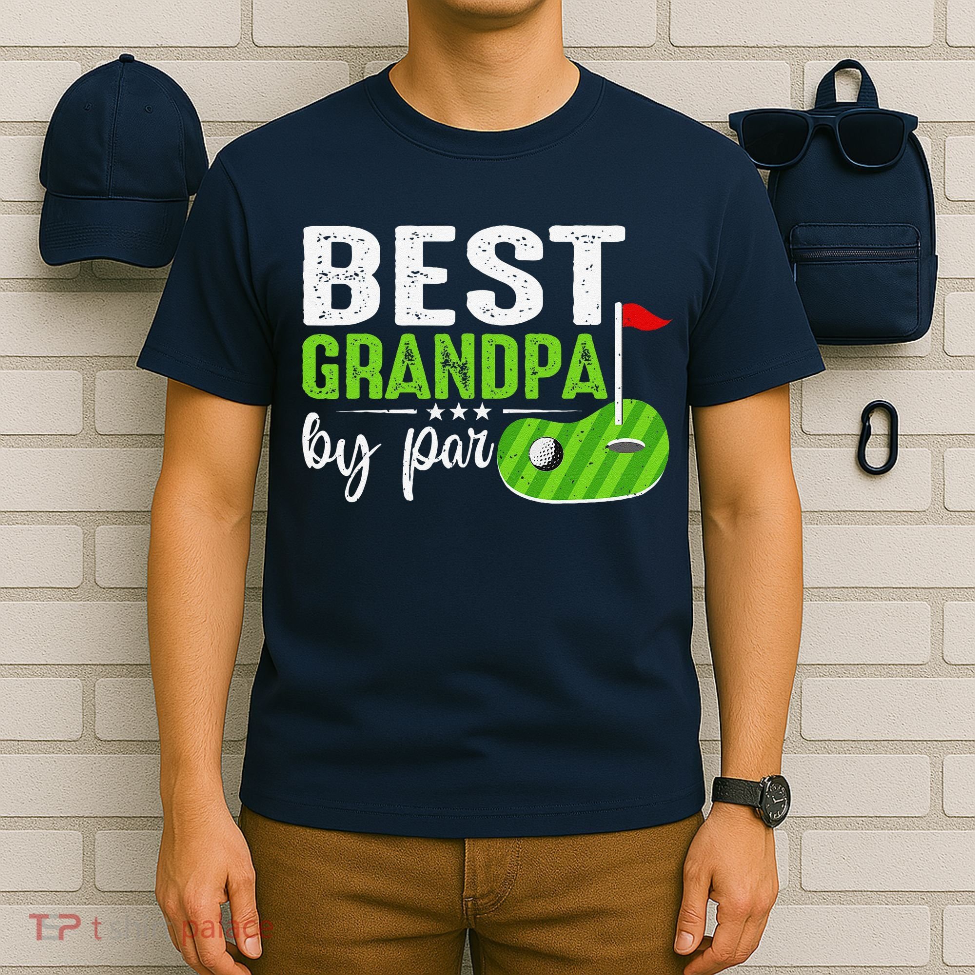 Best Grandpa By Par FatherS Day Golf Sports Lover Grandpa T-Shirt