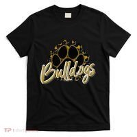 Bulldogs Gold Black Cheetah School Sports Fan Team Spirit T-Shirt thumb 0