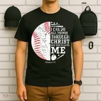 Baseball Gifts Bible Verse Sayings Philippians 413  T-Shirt thumb 6