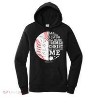 Baseball Gifts Bible Verse Sayings Philippians 413  Women's Hoodie thumb 0