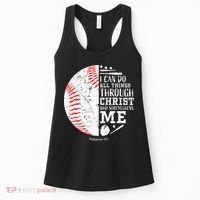 Baseball Gifts Bible Verse Sayings Philippians 413  Women's Tank Top thumb 0