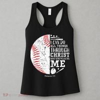 Baseball Gifts Bible Verse Sayings Philippians 413  Women's Tank Top thumb 3