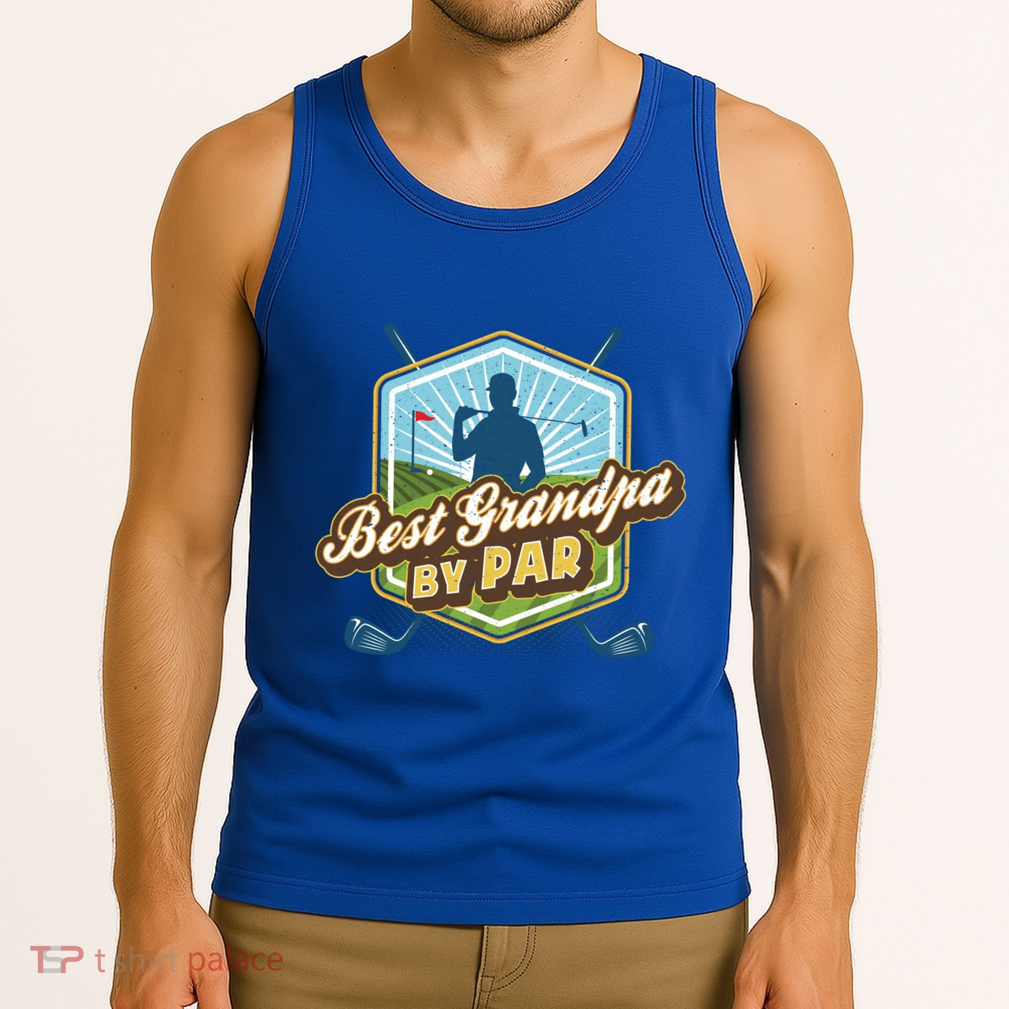 Best Grandpa By Par FatherS Day Golf Dad Gift Tank Top