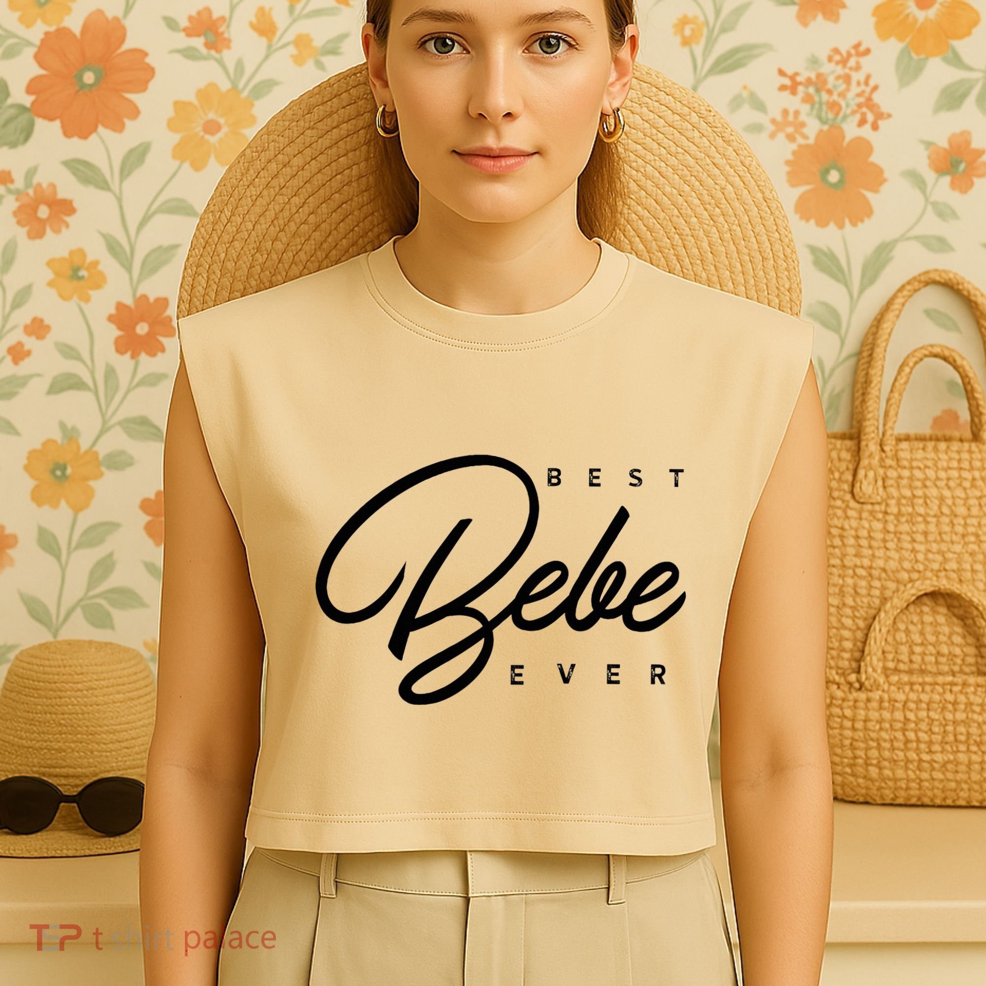 Bebe Gift Best Bebe Ever Garment-Dyed Women's Muscle Tee