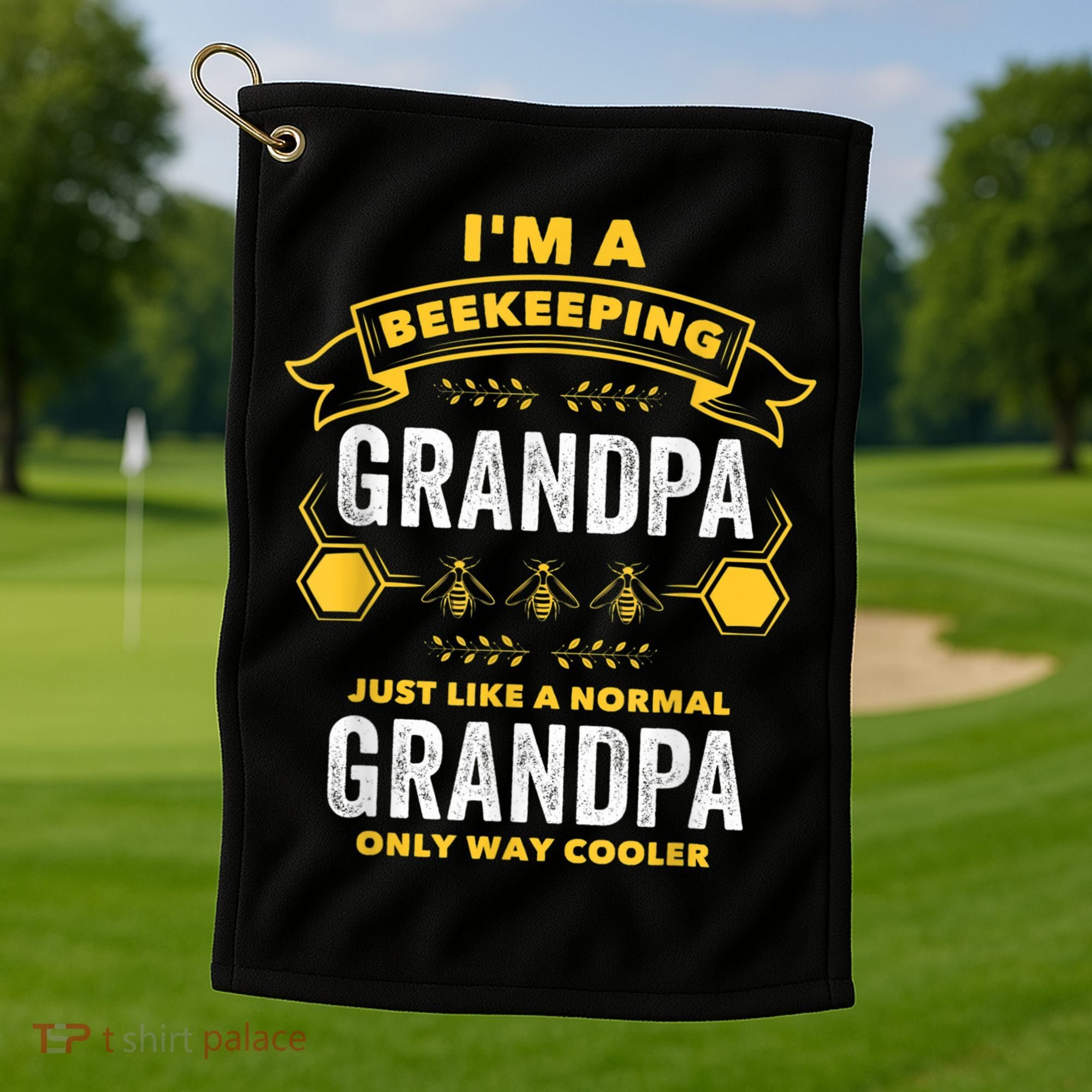 Beekeeper Grandpa Bee Bees Apiarist Father Golf Towel