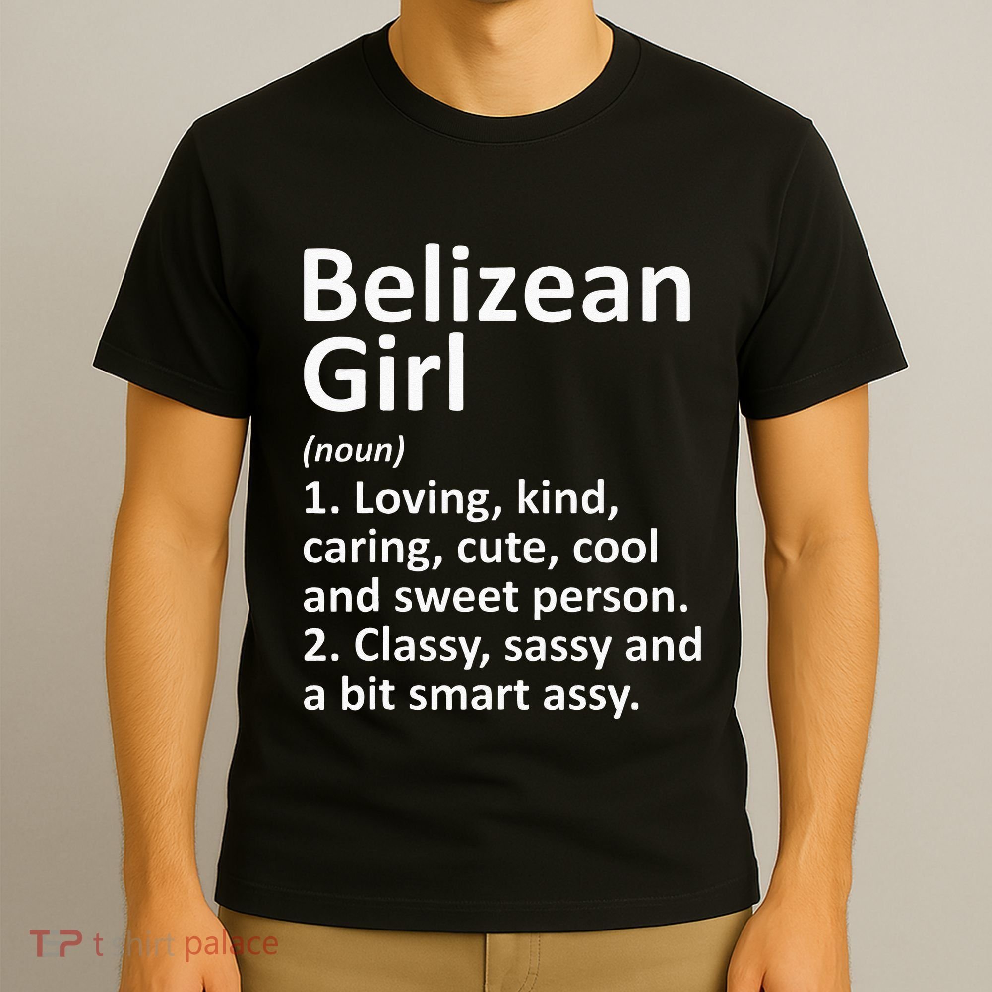 BELIZEAN GIRL BELIZE Gift Funny Country Home Roots Descent T-Shirt