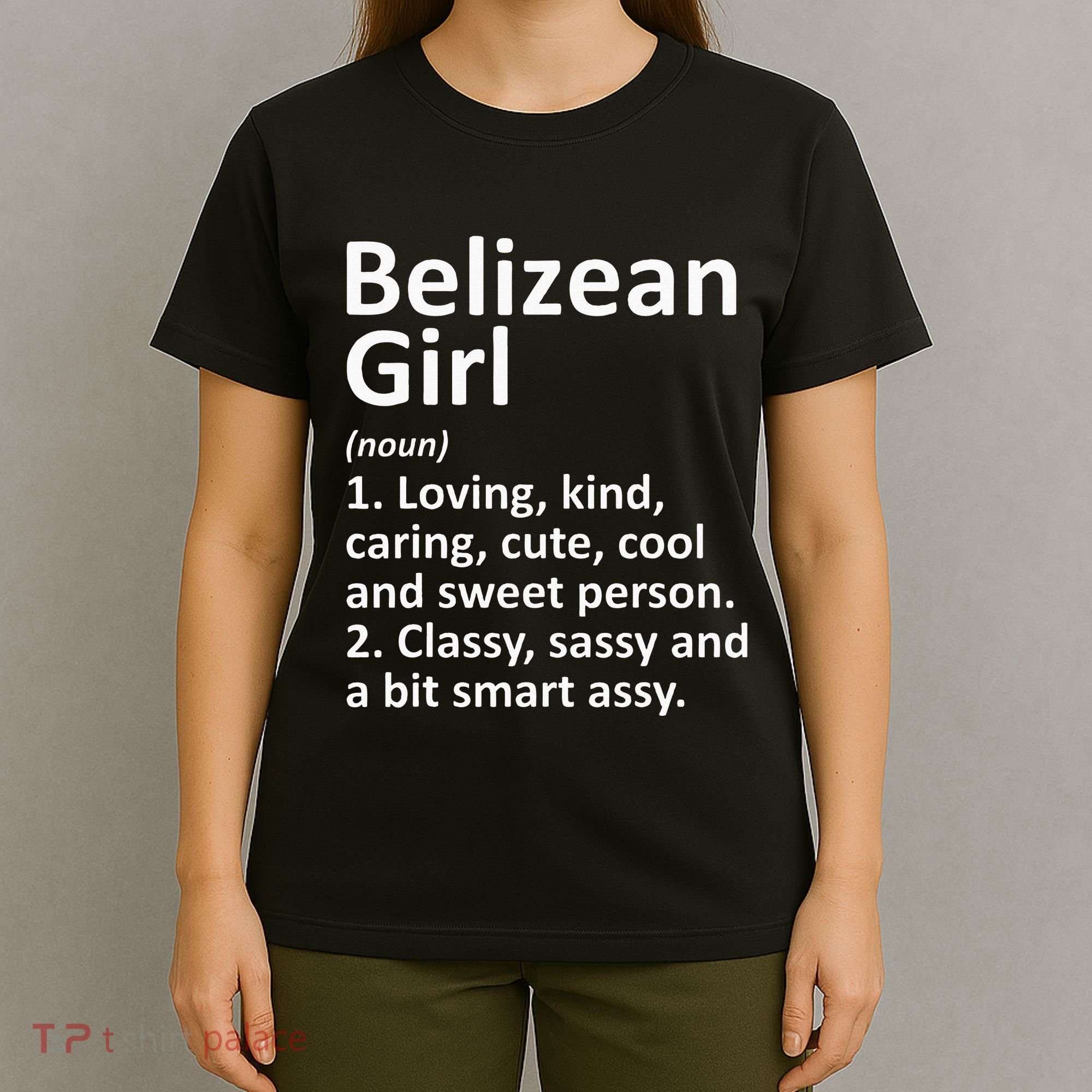 BELIZEAN GIRL BELIZE Gift Funny Country Home Roots Descent T-Shirt